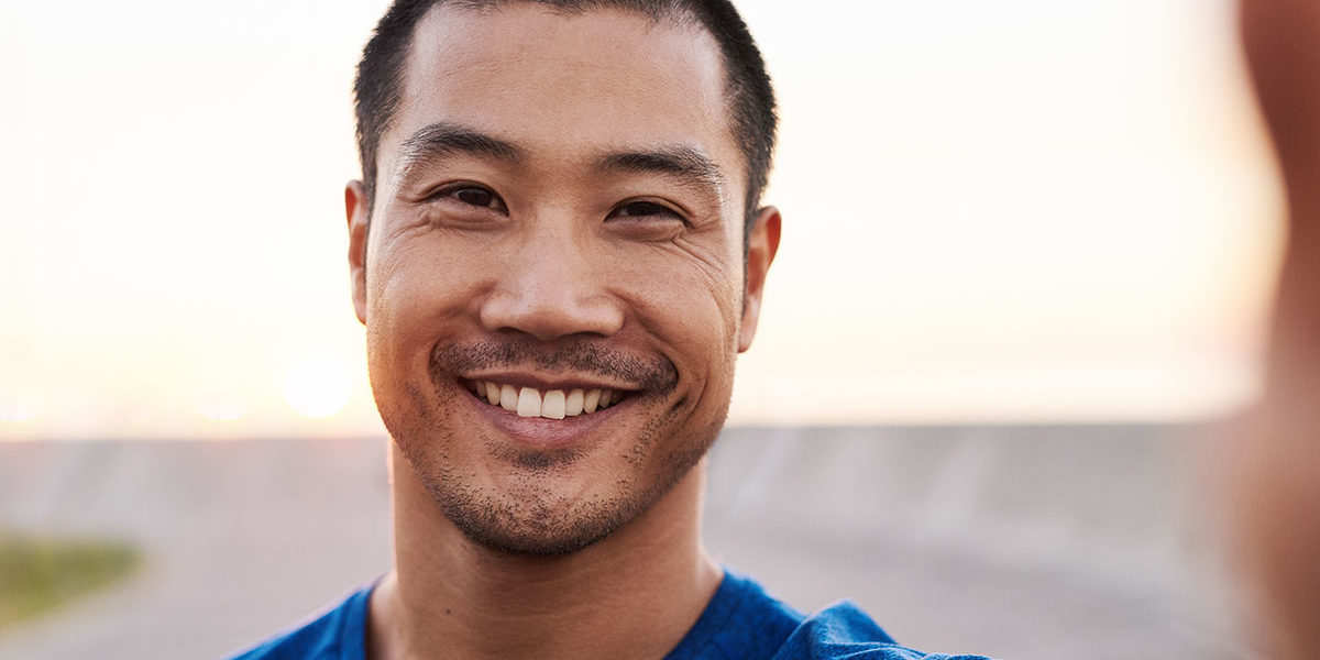 a man smiling after finishing at a florida detox center