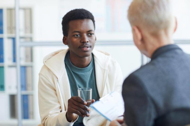 a man confides in a florida cocaine detox center