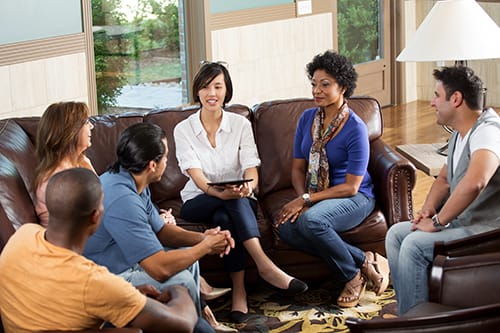 Group therapy session at Serenity House Florida