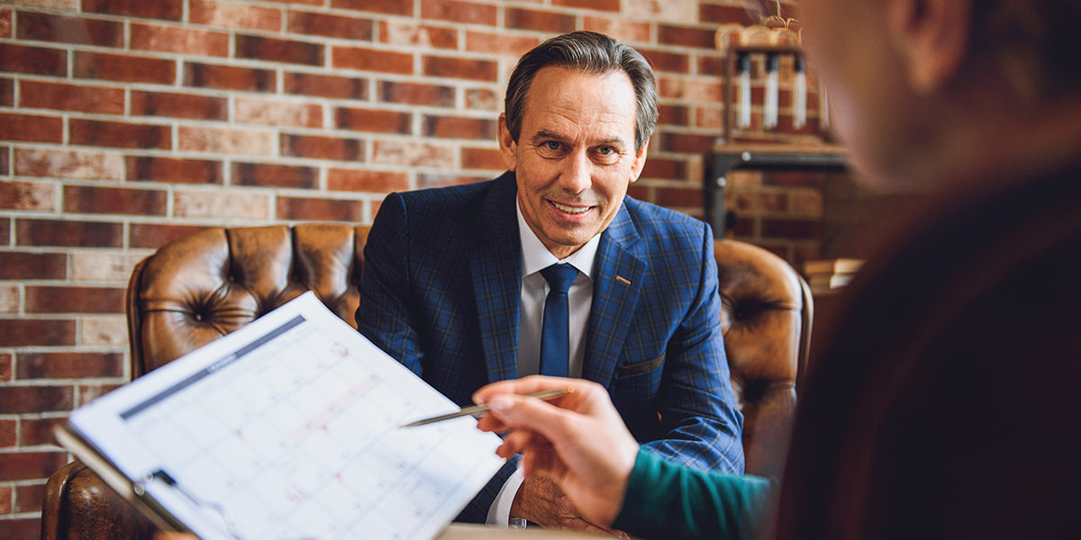 businessman talking to a therapist in a detox programs for professionals