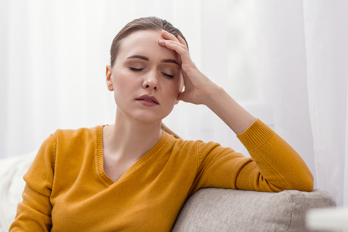 a woman suffering from chemical imbalance