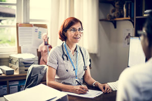 Patient is meeting a doctor at ativan detox