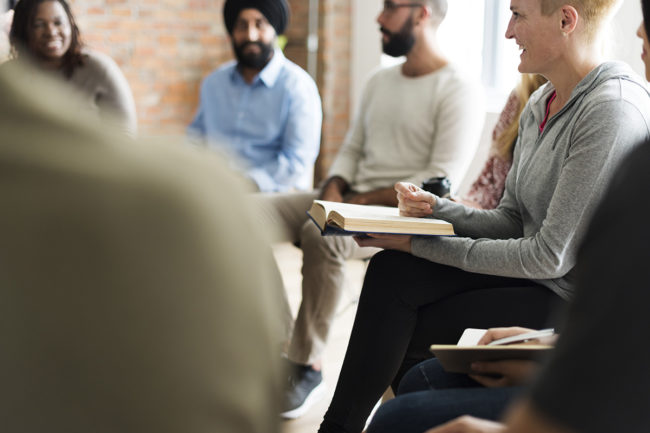 a group therapy session at an Affordable Lake Worth Drug and Alcohol Detox Facilities