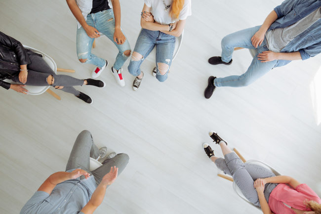 a group therapy session at a Affordable New Hampshire detox