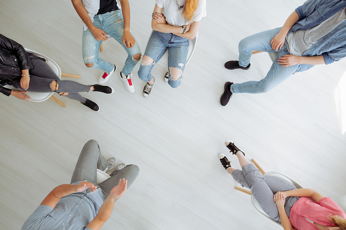 a group therapy session at a Affordable New Hampshire detox