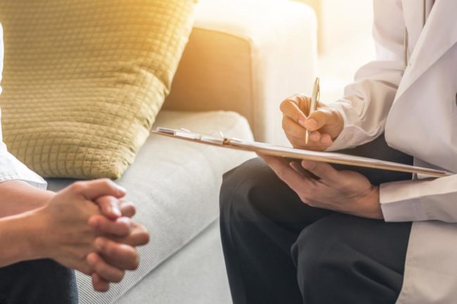 someone talking to their doctor about what is medical detox