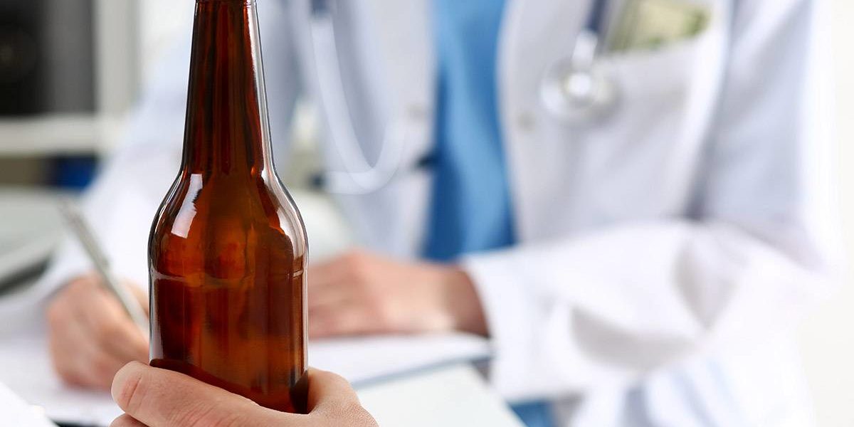 an alcohol bottle that leads to the need for medical detox
