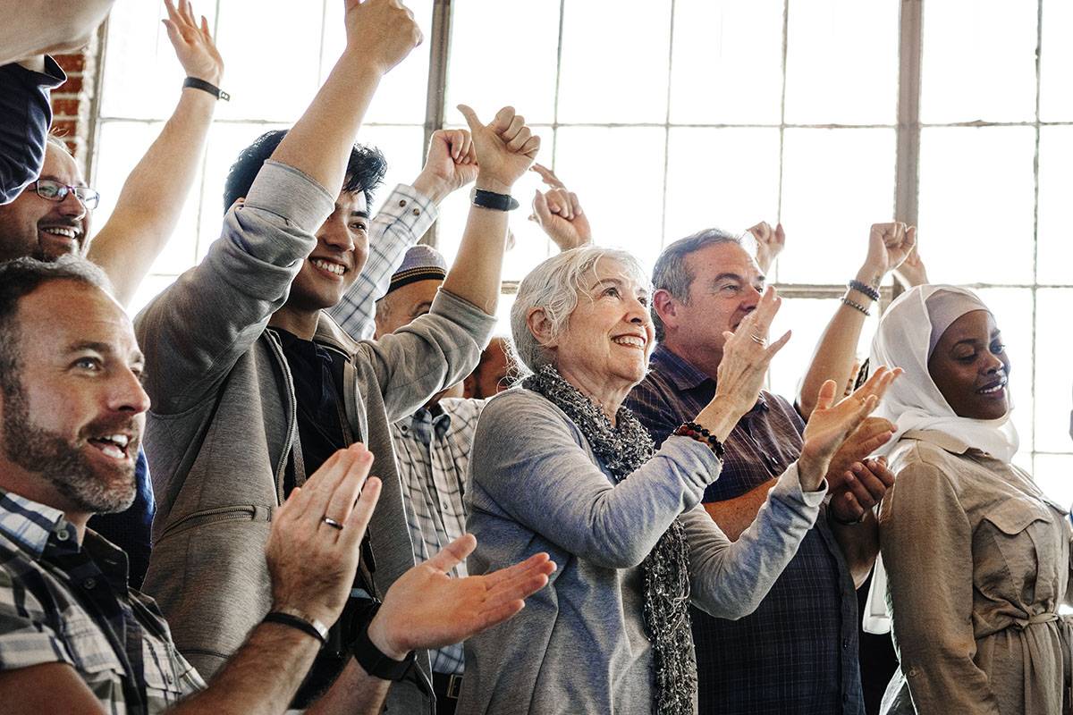 Several types of people going to recovery