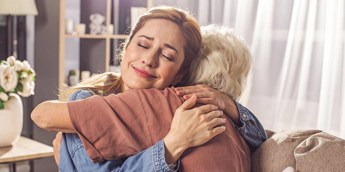 Woman is happy with her relationships that help her recovery