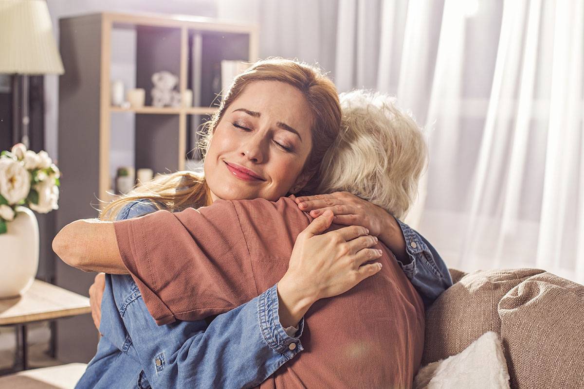 Woman is happy with her relationships that help her recovery