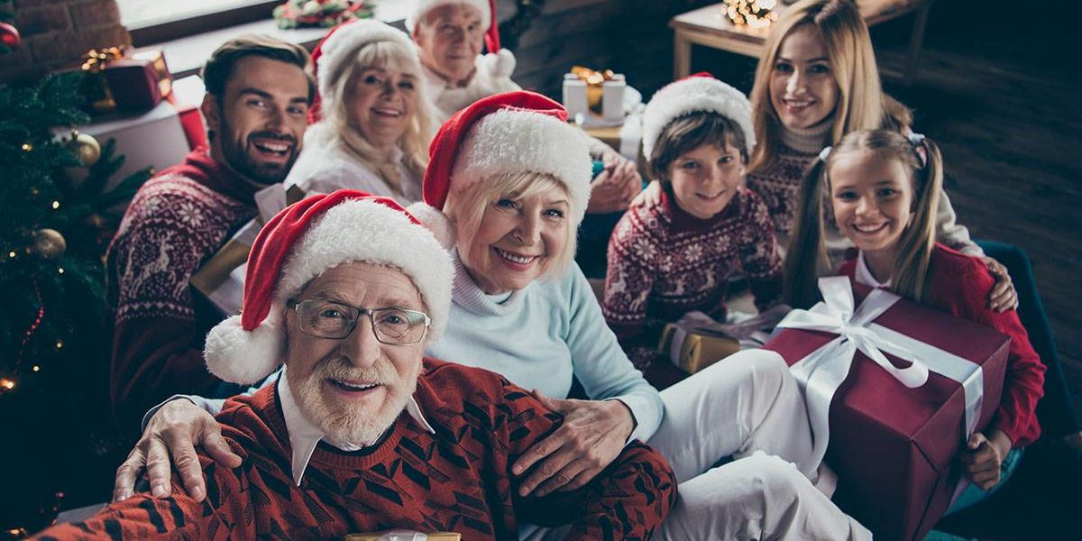 family celebrates sober holidays