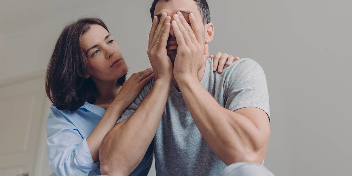 man deals with the effects of alcohol addiction