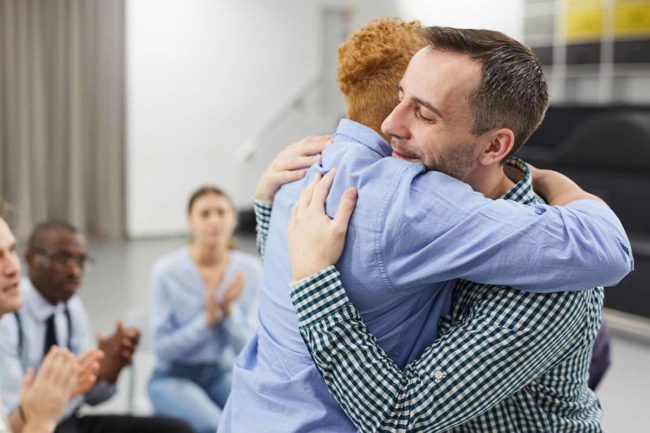 a person is happy to be in heroin recovery