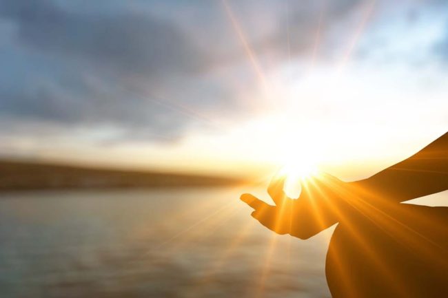a person practices meditation and detox