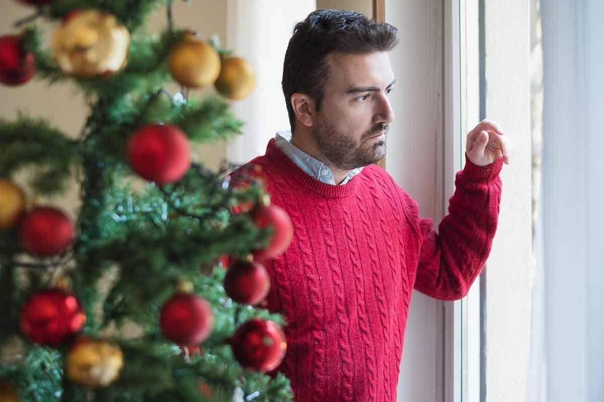 a man wants to overcome his holiday depression